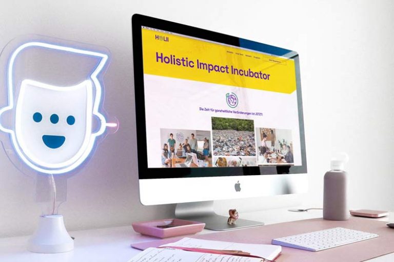 Internetseite Holistic Impact Incubator